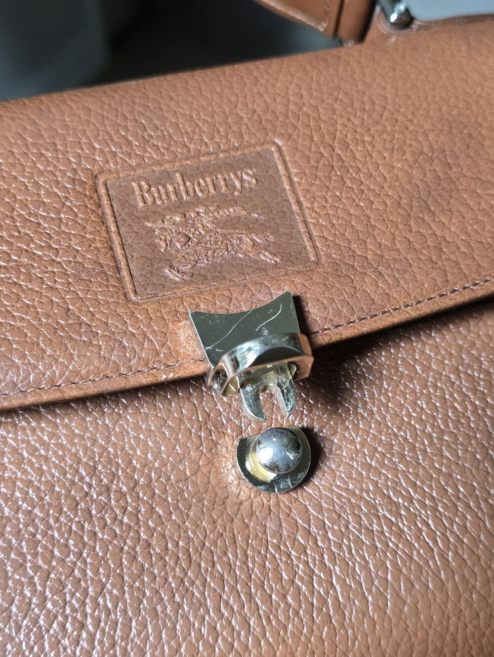 Authentic Browb Leather Top-Handle Bag